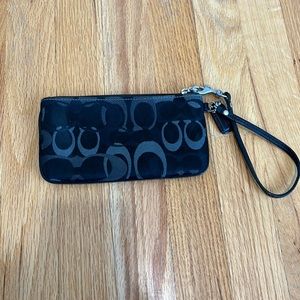 Small Sized Black Coach Wristlet